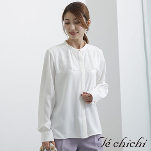 Te chichi 拼接蕾絲花邊長袖襯衫(FC37L0A0680)