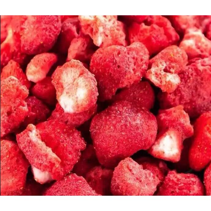 凍乾草莓脆塊500g 大顆粒凍幹草莓脆碎塊碎粒雪花酥牛軋糖草莓粉零食烘焙原料網紅