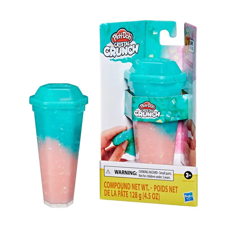 Hasbro Play-Doh 培樂多 水晶顆粒史萊姆 單罐 - 綠粉色