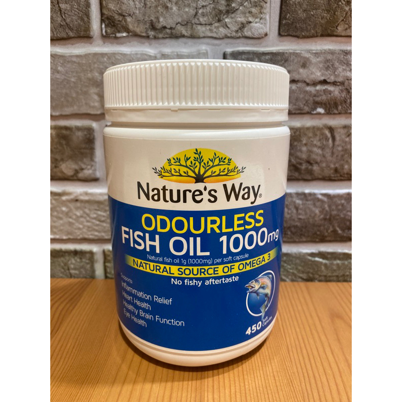 現貨Nature’s Way 無腥深海魚油Odourless Fish oil 1000mg 450粒EXP2026