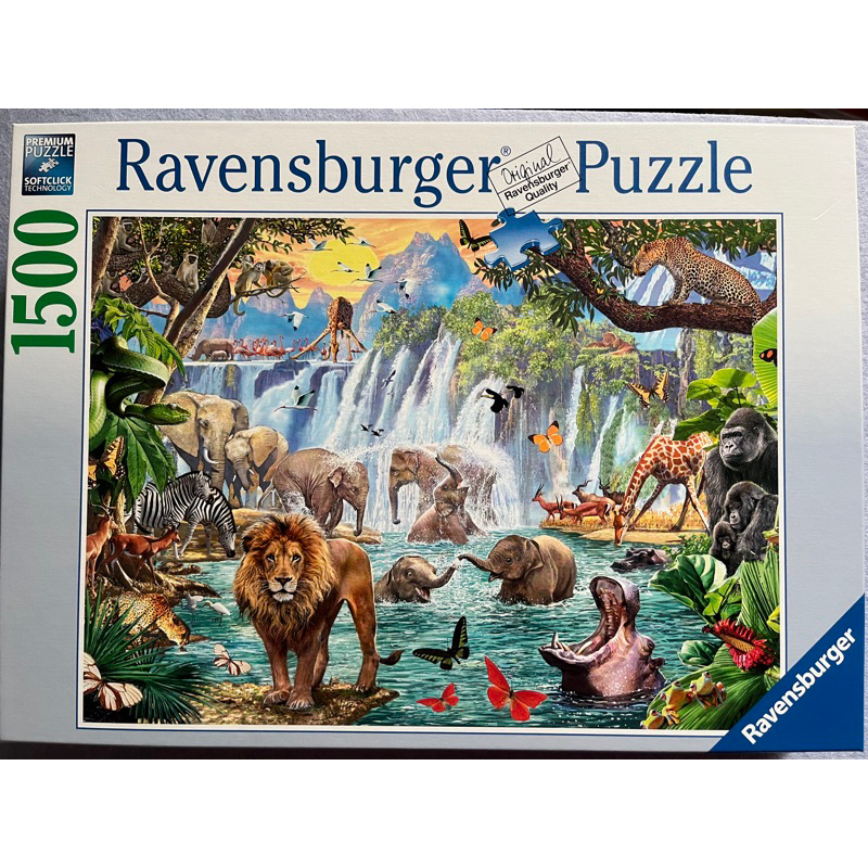 二手拼圖 ravensburger 1500片 野生動物