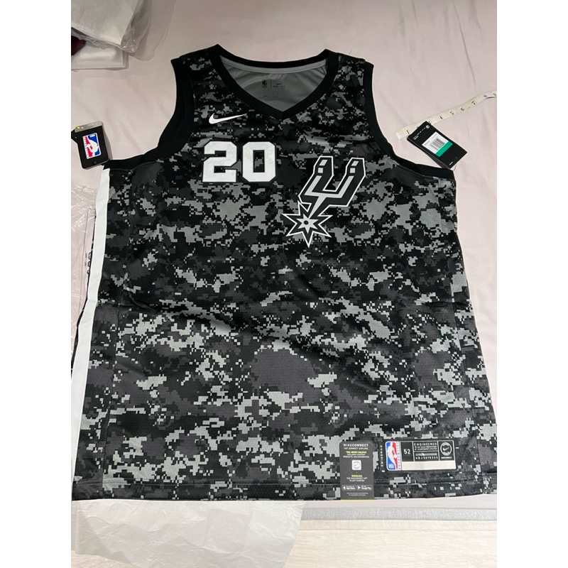 （全新未拆標） NBA Nike Spurs 馬刺 Manu Ginobili 迷彩 球迷版 SW 球衣