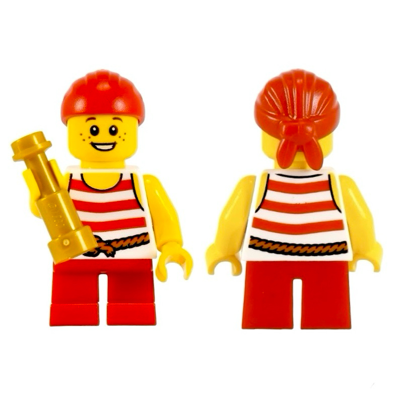 LEGO 樂高 70413 海盜男孩 海盜小弟 含金色望遠鏡 全新品, 海盜 海盜尋寶 鯊魚 官兵 骷髏