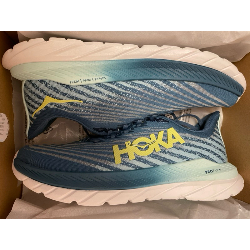 全新HOKA Mach 5 D楦 US9.5 慢跑鞋 1127893BSOC