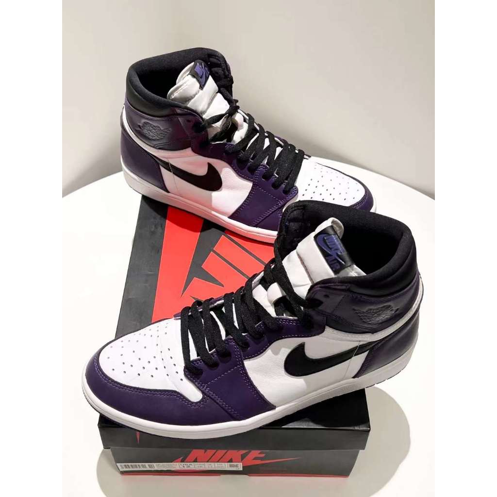 《客戶預訂》Air Jordan 1 白紫腳趾 US12 原盒配件齊全