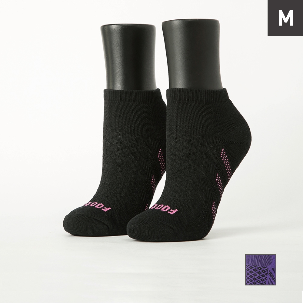 FOOTER 輕壓力氣墊機能襪 除臭襪 運動襪 氣墊襪(女-T94)