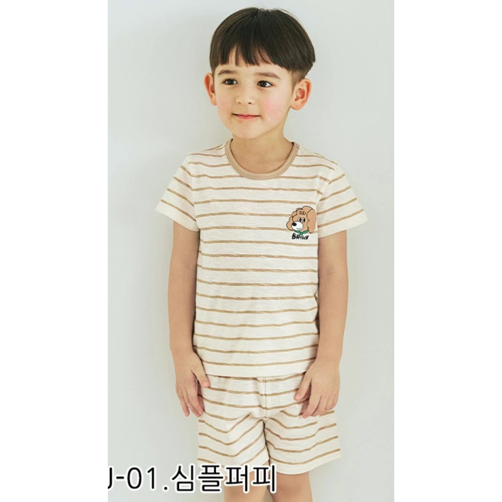 代購 韓國空運 MAYKIDS 夏季新款 『有機/無螢光棉』透氣細柔輕薄兒童短袖家居服