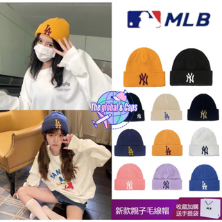 『 Caps 』韓國連線 MLB KOREA 毛帽 毛線帽 泫雅同款 MLB 針織 毛帽 NY帽 LA帽 針織帽 情侶帽