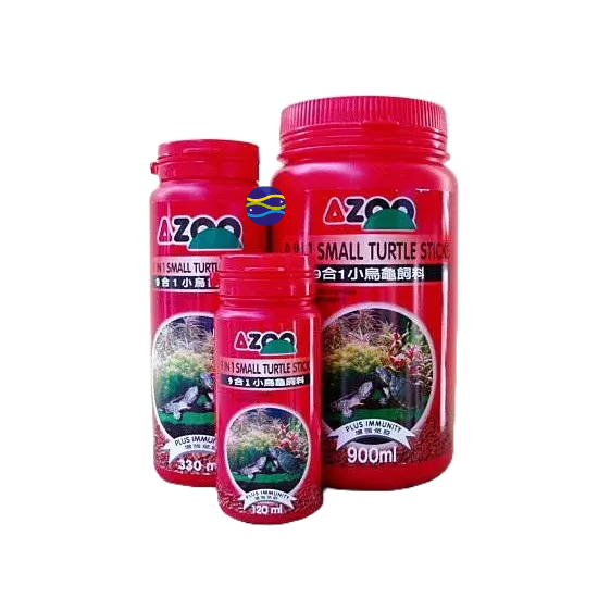 微笑的魚水族☆AZOO-愛族【9合1烏龜飼料120ml.330ml.900ml】幼龜飼料(小烏龜)