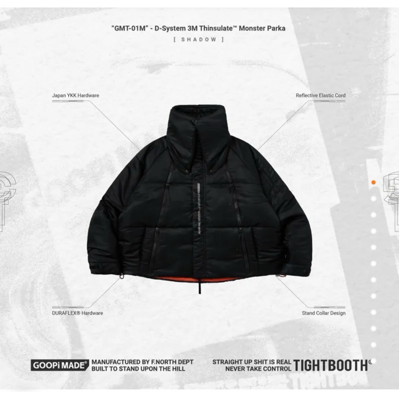 “GMT-01M” - D-System 3M Thinsulate™ Monster Parka - shadow
