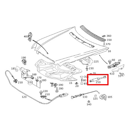 賓士 BENZ W211 引擎蓋頂桿 引擎室 前艙蓋 發動機罩 撐桿 油壓桿 2118800029