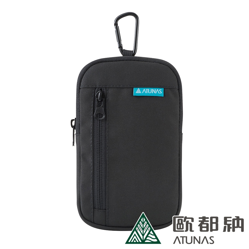 【ATUNAS 歐都納】多功能外掛背帶包A1ACDD04N深黑/背包肩帶配件/登山手機套