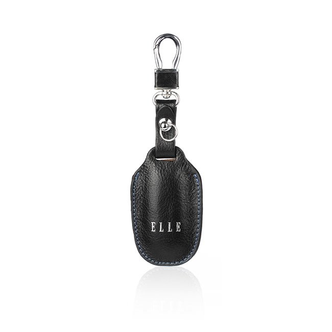 【ELLE HOMME】ELLE品牌皮革鑰匙圈 (黑色/咖啡色)