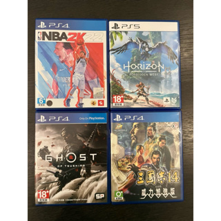 [二手]PS4遊戲片 ：NBA 2K22/對馬戰鬼/三國志14 威力加強版(已售/7 /PS5地平線 西域禁地