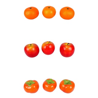 蔬菜水果模型拍攝佈置道具 蘋果 橘子 柿子 假水果 仿真水果(10入)
