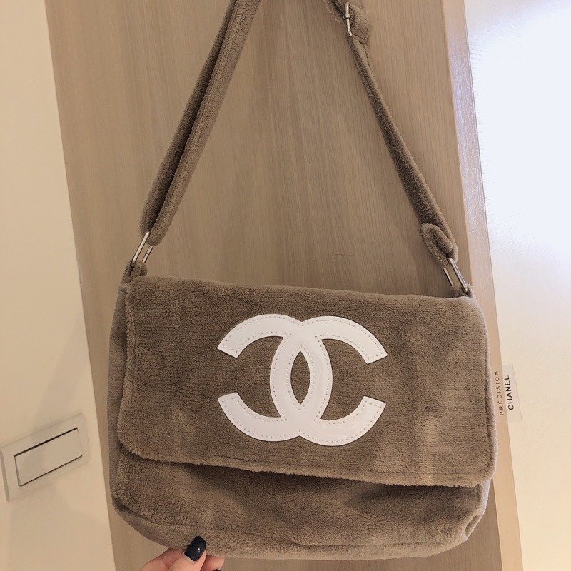 Chanel 卡其色毛巾包（八成新）