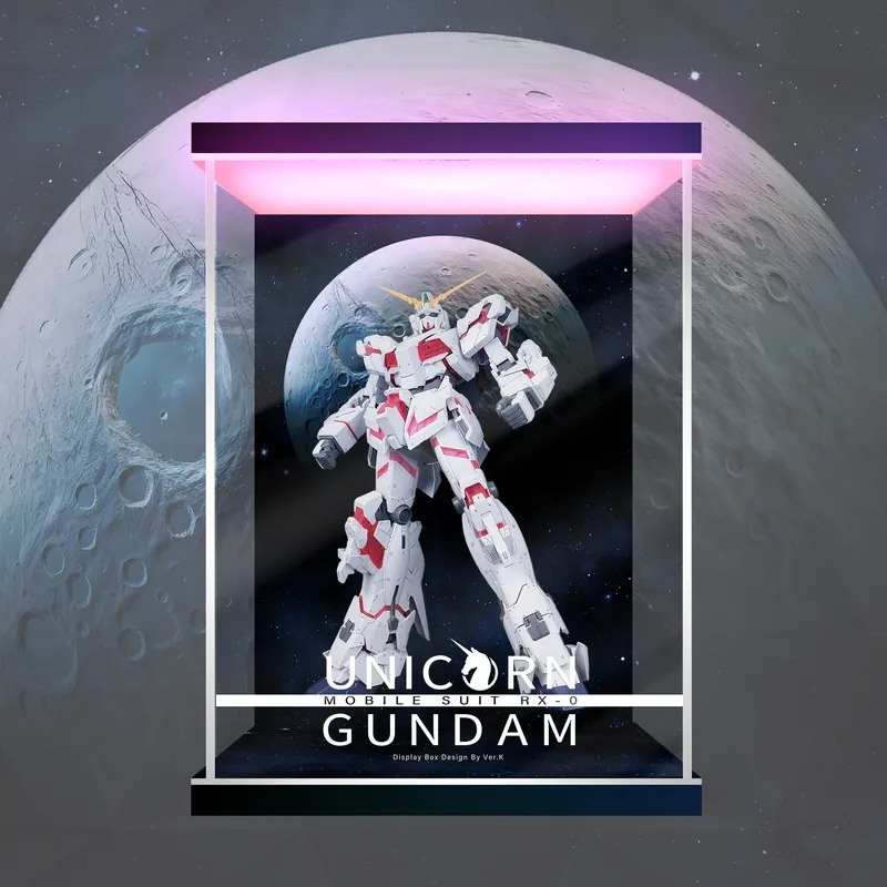【AOWOBOX】 Bandai Mega Gundam 機動戰士 1/48 獨角獸 鋼彈 主題展示盒