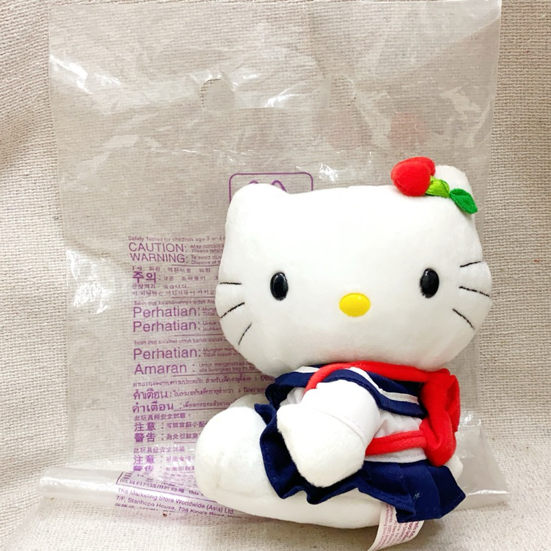 ‼️絕版‼️全新 1999年 麥當勞 學生凱蒂貓 hello kitty 填充玩具 絨毛娃娃 玩偶 居家擺飾 童年回憶