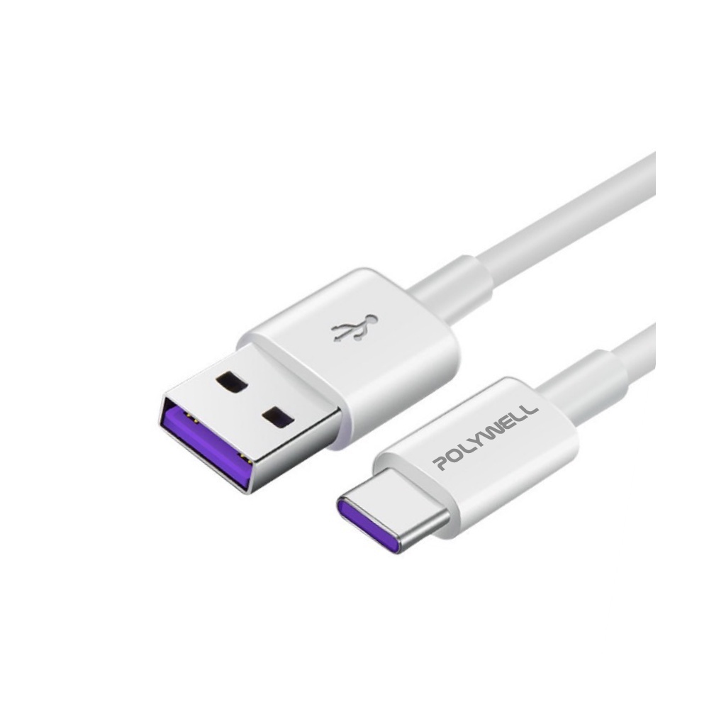 POLYWELL USB-A To USB-C 5A快充線 1米~2米 適用安卓手機 平板