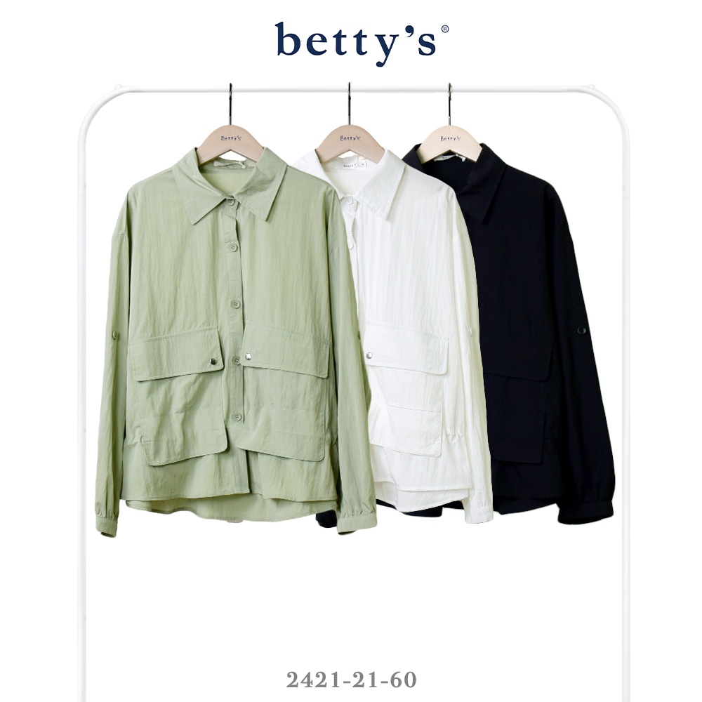betty’s專櫃款-魅力(41)率性工裝抽繩微短版薄外套(共三色)