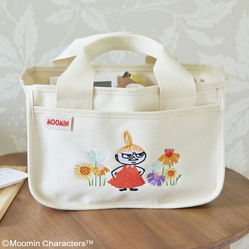 日本限定 MOOMIN 北歐kippis 嚕嚕米姆明 亞美刺繡 多機能多功能 手提包托特包 便當袋 書籍雜誌附錄 韓國