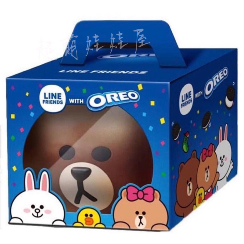 Line friends OREOX熊大聯名禮盒內是熊大造型存錢筒