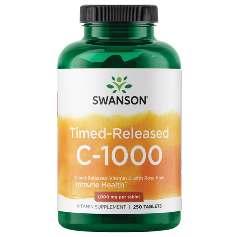 【Swanson】免運 vitamin C 長效型 維他命C 添加玫瑰果 1000mg 250錠