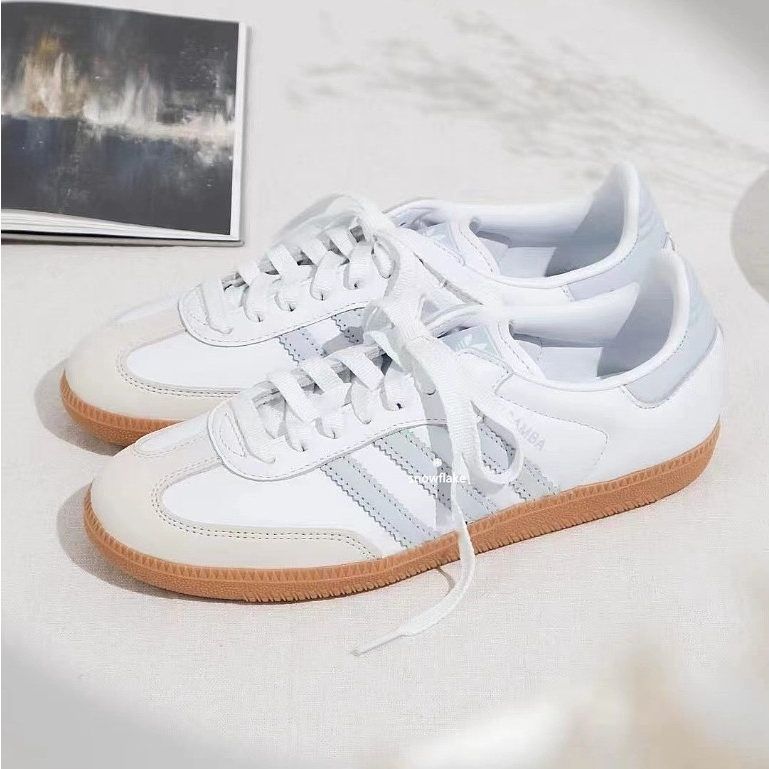 Adidas Originals Samba OG 白色 雲朵藍 水藍 焦糖底 男女同款 IE0877