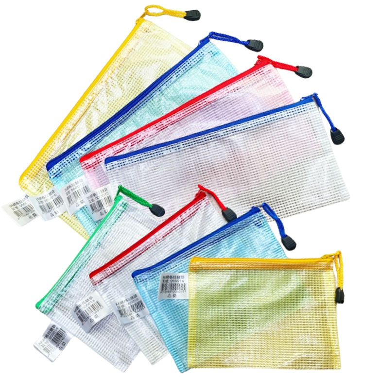 網格拉鍊袋 資料夾 拉鍊袋 A6+B6  文件袋 防水袋 資料袋 文具袋 網格袋