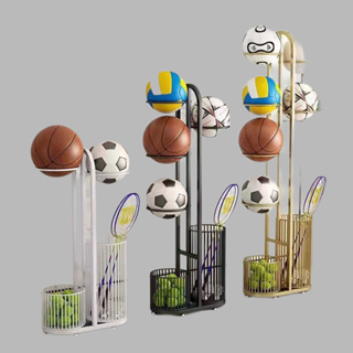 多功能鐵藝籃球置物架足球落地架網球羽毛球收納架置物框體育用品