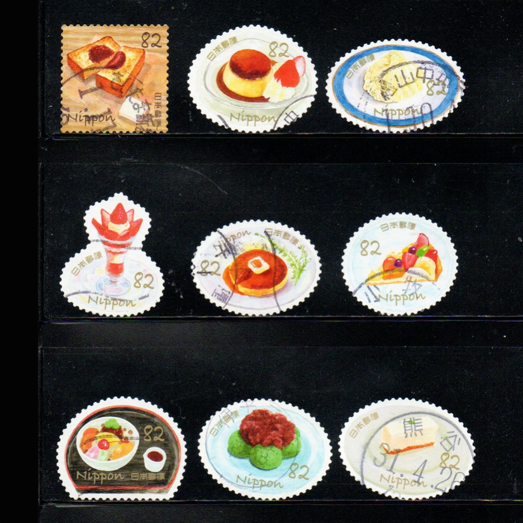 日本郵票🇯🇵 2019年 東京10大經典甜點 郵票 銷戳票（已蓋銷使用）