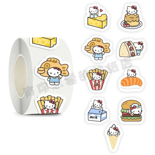 𝗸𝗼𝗶𝗸𝗼𝗶【臺灣出貨 】｜預購 美食hellokitty貓卷卷貼ins裝飾手帳貼紙封口貼貼膠帶卡通行李箱貼手帳貼 貼紙