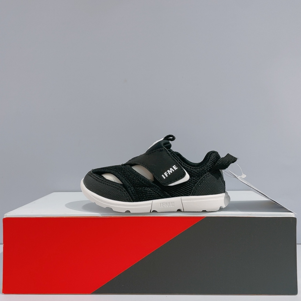 IFME 小童 黑色 魔鬼氈 排水系列 舒適 透氣 機能童鞋 運動 休閒鞋 IF20-431901