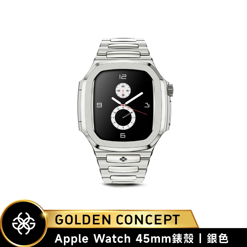 Golden Concept Apple Watch 45mm 銀錶框 銀不銹鋼錶帶 WC-RO45-SL