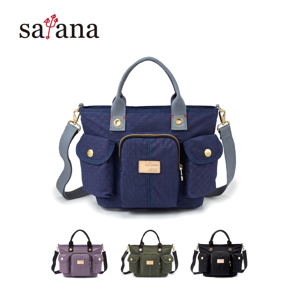 【satana】Soldier 伴你有型手提斜背包-琉璃藍/軍綠/亮黑/鼠尾草紫 SOS2880｜包包 側背包 手提包
