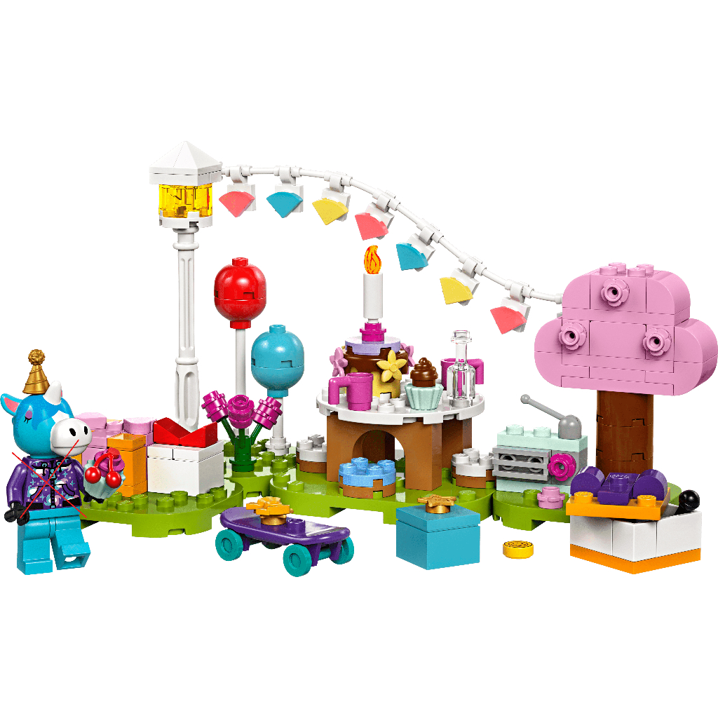 ［想樂］『拆賣』全新 樂高 LEGO 77046 動物森友會 生日派對 不含人偶及其配件 拆盒場景