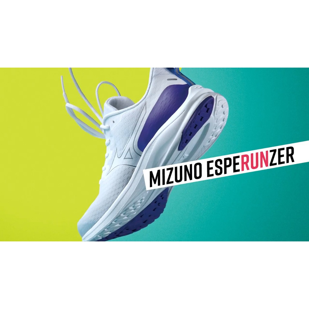 24.5 (羽球世家) MIZUNO男慢跑鞋 ESPERUNZER 中底發泡 4E超寬楦 輕量 白 K1GA2144