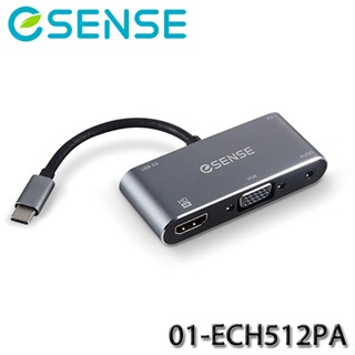 【3CTOWN】含稅附發票 eSENSE 逸盛 01-ECH512PA Type-C to HDMI 5合1 轉接器