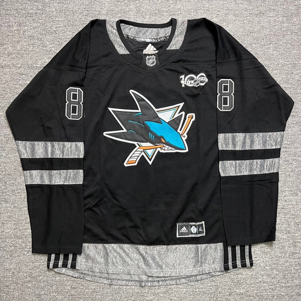 【𝐇𝟐𝐂】NHL冰球衣 聖荷西鯊魚 SanJoseSharks oversize hiphop球衣 90's