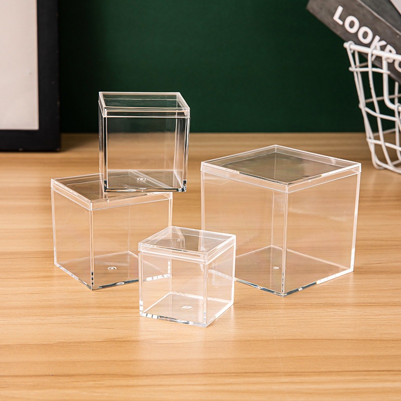 方形塑膠透明收納盒 大怒神 15公分 天地蓋 壓克力 首飾 化妝品 公仔 展示盒