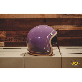 P&J 捷寶騎士部品『免運』Chief Demeter 內建鏡片 真皮 皮革邊條 小帽體 復古帽 復古安全帽 紫