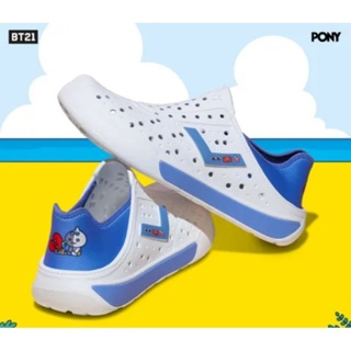 Pony BT21 洞洞鞋 水路鞋 4號5號（藍色）BTS
