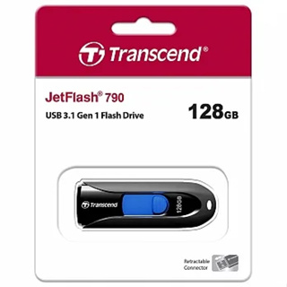 『卡巴熊』創見 Transcend 128GB JetFlash 790 隨身碟 -黑色 JF790 / 128G