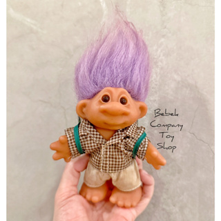 1986年 5吋 美國古董玩具 dam troll doll 登山客 山友 丹麥 醜娃 巨魔娃娃 幸運小子 絕版玩具