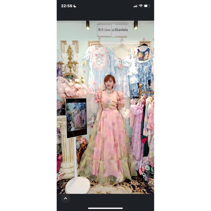 轉售何湘嵐莉莉安拉拉品牌服飾#泰國設計師 在逃公主 少女橘色紗澎裙婚禮派對生日長洋裝