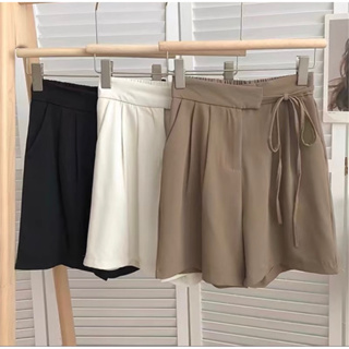 休閒西裝短褲 高腰顯瘦寬褲 三色可選 下單備註尺寸及顏色