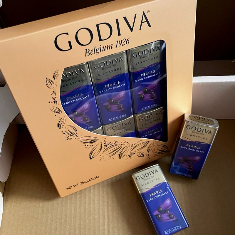 拆售 好市多 Godiva 珍珠巧克力 黑巧克力口味 巧克力豆 隨身罐 免稅店熱銷款 鐵盒巧克力 歐趴糖 加油應援