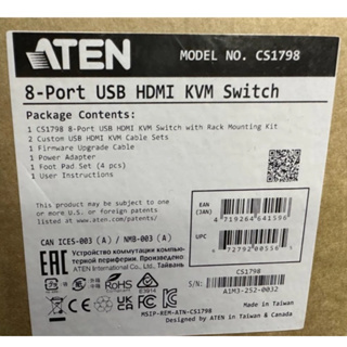 HDMI USB KVM 8 port 送兩組線材 9.9成新 CS1798 ATEN 宏正