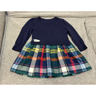二手Gap Baby寶寶針織格紋洋裝（18-24m)