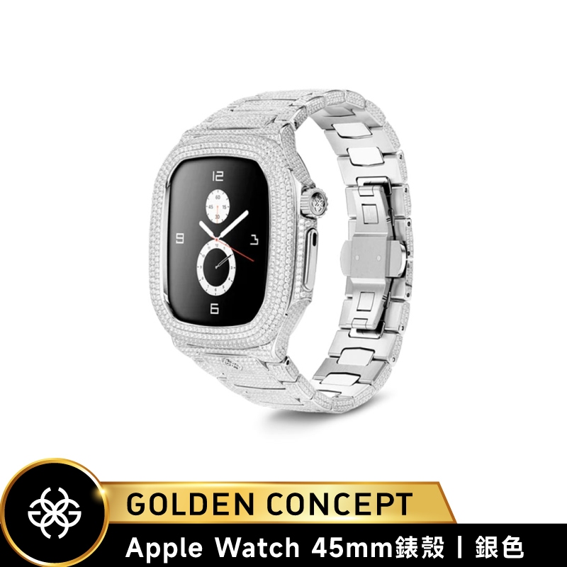 Golden Concept Apple Watch 45mm 銀錶框 銀不銹鋼錶帶 WC-ROMDI45